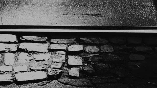 Fast urban life motion - background landscape loop. Ghetto Europe streets -  defocused noisy dynamic hyper lapse. Big dirty city location. Short rapid b-roll outdoors transition.