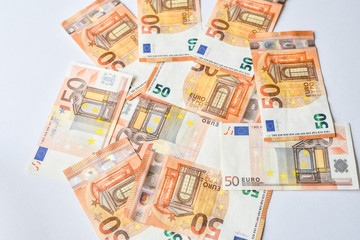 European 50 euro  money banknotes