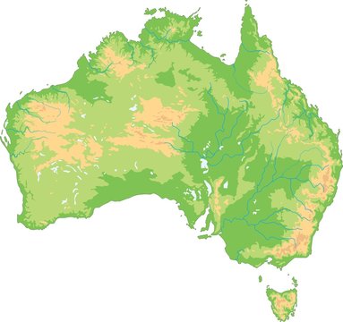 australia map green topographic relief clip art preview