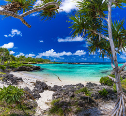 Fototapeta na wymiar Eton Beach, Efate Island, Vanuatu, near Port Vila - famous beach on the east coast