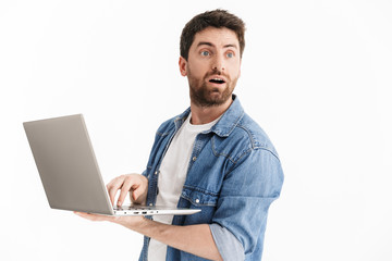 Portrait of a handsome bearded man