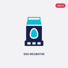 two color egg incubator vector icon from future technology concept. isolated blue egg incubator vector sign symbol can be use for web, mobile and logo. eps 10