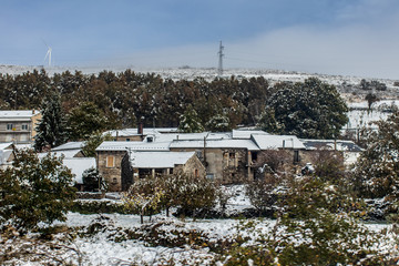 Fototapeta na wymiar village in winter