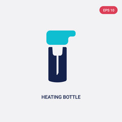 two color heating bottle vector icon from general concept. isolated blue heating bottle vector sign symbol can be use for web, mobile and logo. eps 10