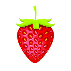 Fresh strawberry vector design illustration isolated on white background