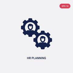 two color hr planning vector icon from general-1 concept. isolated blue hr planning vector sign symbol can be use for web, mobile and logo. eps 10