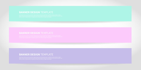 Fototapeta premium Banners vector design or headers web template with abstract geometric trendy background