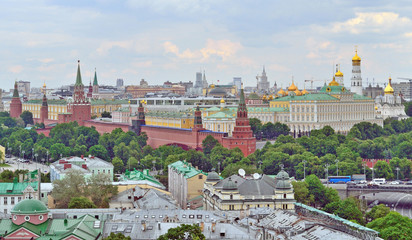 Obraz premium Moscow Kremlin in Moscow, Russia, top view