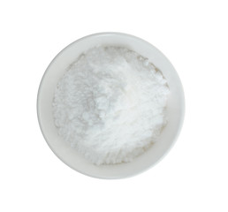 tapioca flour on white background