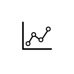 Chart icon on white. Vector