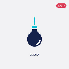 two color enema vector icon from health and medical concept. isolated blue enema vector sign symbol can be use for web, mobile and logo. eps 10
