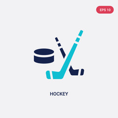 two color hockey vector icon from  concept. isolated blue hockey vector sign symbol can be use for web, mobile and logo. eps 10