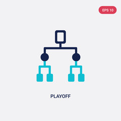 two color playoff vector icon from hockey concept. isolated blue playoff vector sign symbol can be use for web, mobile and logo. eps 10