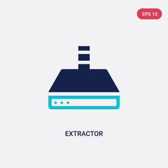 two color extractor vector icon from hygiene concept. isolated blue extractor vector sign symbol can be use for web, mobile and logo. eps 10