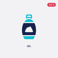 two color gel vector icon from hygiene concept. isolated blue gel vector sign symbol can be use for web, mobile and logo. eps 10