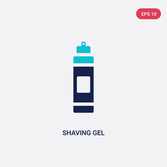 Obraz premium two color shaving gel vector icon from hygiene concept. isolated blue shaving gel vector sign symbol can be use for web, mobile and logo. eps 10