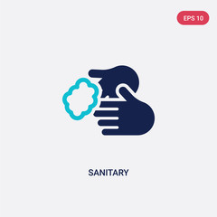two color sanitary vector icon from hygiene concept. isolated blue sanitary vector sign symbol can be use for web, mobile and logo. eps 10