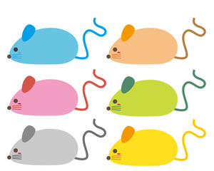 ねずみ　ねずみ年　2020年　年賀状　イラスト