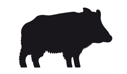 Silhouette eines Wildschweins / Vektor, freigestellt