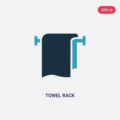 two color towel rack vector icon from miscellaneous concept. isolated blue towel rack vector sign symbol can be use for web, mobile and logo. eps 10