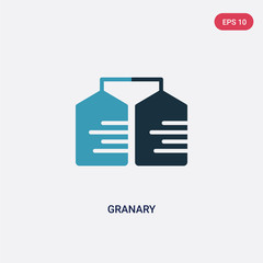 two color granary vector icon from miscellaneous concept. isolated blue granary vector sign symbol can be use for web, mobile and logo. eps 10 - obrazy, fototapety, plakaty