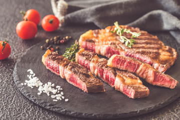 Grilled beef steak