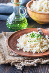 Portion of risotto