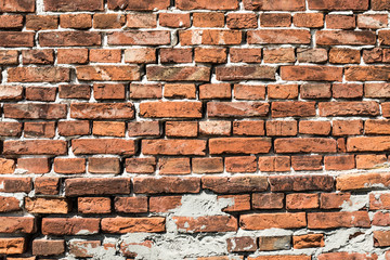Old brick wall, Red brick wall texture grunge background