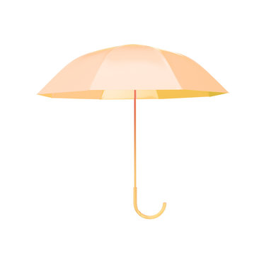 yellow umbrella concept rendered isolated 3d render