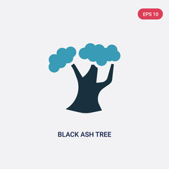 two color black ash tree vector icon from nature concept. isolated blue black ash tree vector sign symbol can be use for web, mobile and logo. eps 10