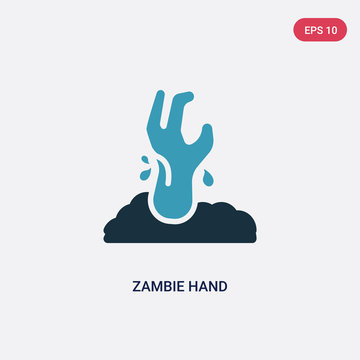 two color zambie hand vector icon from other concept. isolated blue zambie hand vector sign symbol can be use for web, mobile and logo. eps 10