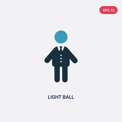 two color light ball vector icon from people concept. isolated blue light ball vector sign symbol can be use for web, mobile and logo. eps 10