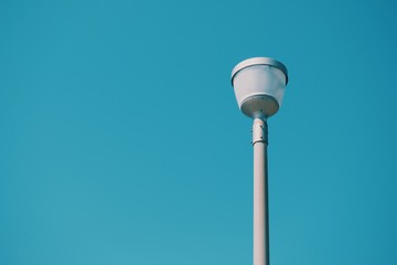 White lanterns and blue skies
