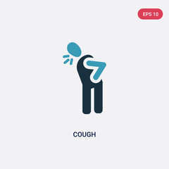 two color cough vector icon from people concept. isolated blue cough vector sign symbol can be use for web, mobile and logo. eps 10