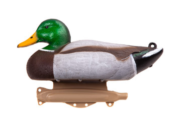 Mallard Duck Decoy isolated on white