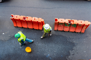 Construction workers in New York City, USA