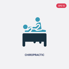 two color chiropractic vector icon from people concept. isolated blue chiropractic vector sign symbol can be use for web, mobile and logo. eps 10