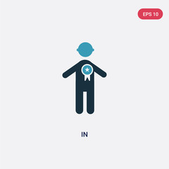 two color in vector icon from people concept. isolated blue in vector sign symbol can be use for web, mobile and logo. eps 10