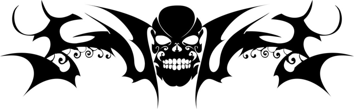 Calavera alada tatuaje 01