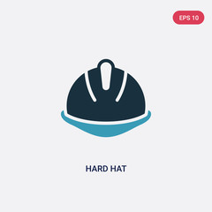 Fototapeta premium two color hard hat vector icon from productivity concept. isolated blue hard hat vector sign symbol can be use for web, mobile and logo. eps 10