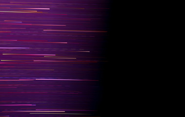 The movement of the purple light group on a black background