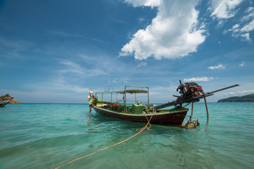 Boat in sea at Thailand