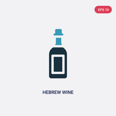 two color hebrew wine vector icon from religion concept. isolated blue hebrew wine vector sign symbol can be use for web, mobile and logo. eps 10