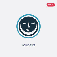 two color indulgence vector icon from religion concept. isolated blue indulgence vector sign symbol can be use for web, mobile and logo. eps 10