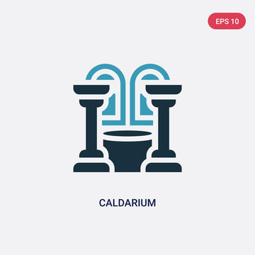 two color caldarium vector icon from sauna concept. isolated blue caldarium vector sign symbol can be use for web, mobile and logo. eps 10