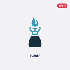 two color burner vector icon from science concept. isolated blue burner vector sign symbol can be use for web, mobile and logo. eps 10
