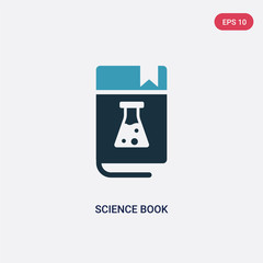 two color science book vector icon from science concept. isolated blue science book vector sign symbol can be use for web, mobile and logo. eps 10
