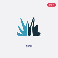 two color bush vector icon from season concept. isolated blue bush vector sign symbol can be use for web, mobile and logo. eps 10