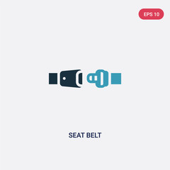 two color seat belt vector icon from security concept. isolated blue seat belt vector sign symbol can be use for web, mobile and logo. eps 10