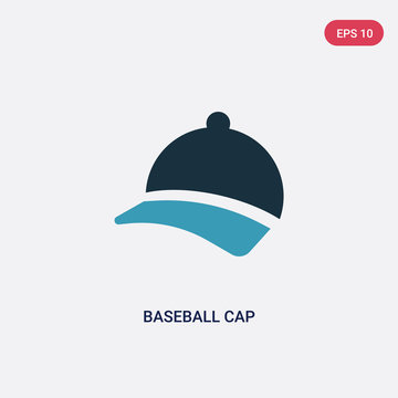 two color baseball cap vector icon from season concept. isolated blue baseball cap vector sign symbol can be use for web, mobile and logo. eps 10